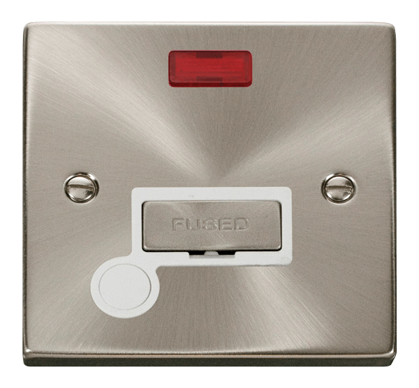 Click Deco 13A Fused Spur Connection Unit with Neon & Flex Outlet White Inserts VPxx553WH