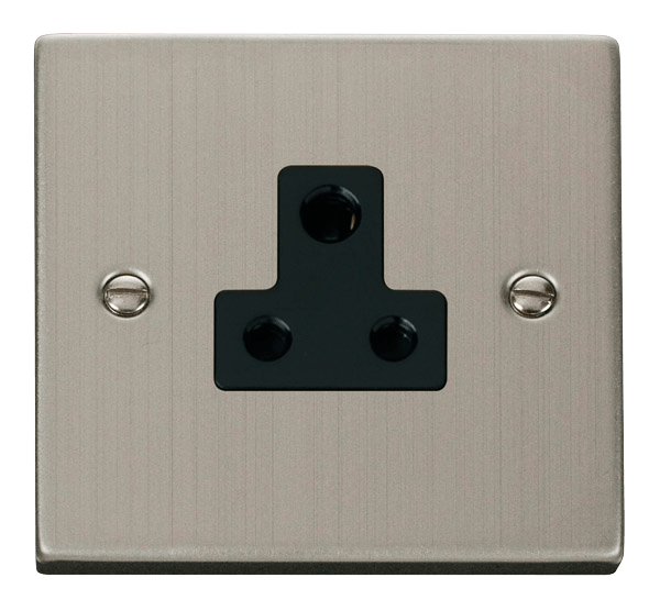 Click Deco 5A Round Pin Socket Black Inserts VPxx038BK