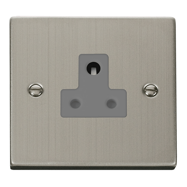 Click Deco 5A Round Pin Socket Grey Inserts VPxx038GY