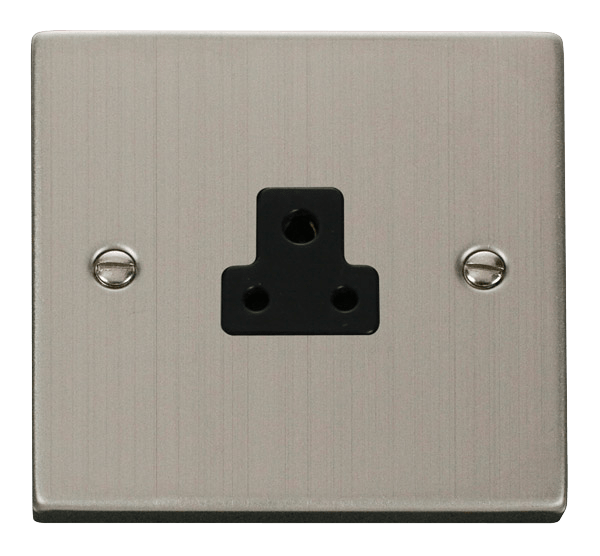 Click Deco 2A Round Pin Socket Black Inserts VPxx039BK