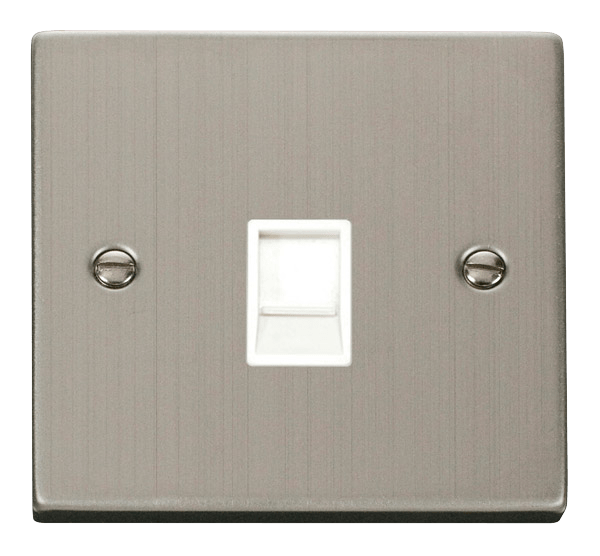 Click Deco Single RJ11 Socket Outlet White Inserts VPxx115WH