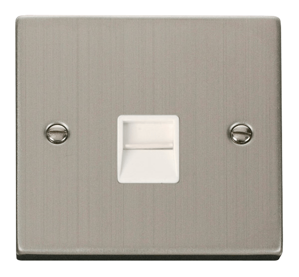 Click Deco Single Secondary Telephone Outlet White Inserts VPxx125WH