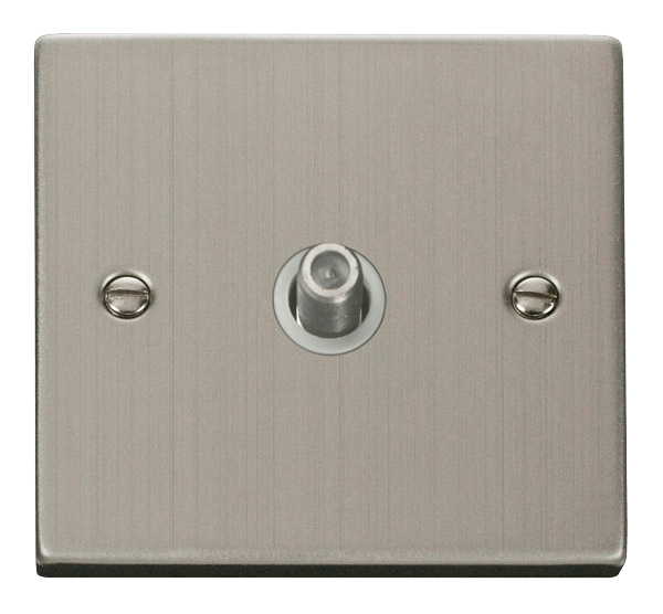 Click Deco Single Satellite Outlet White Inserts VPxx156WH