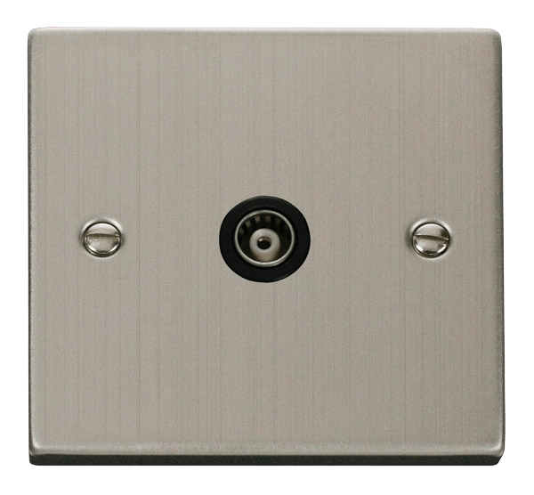 Click Deco Single Isolated Coaxial Outlet Black Inserts VPxx158BK