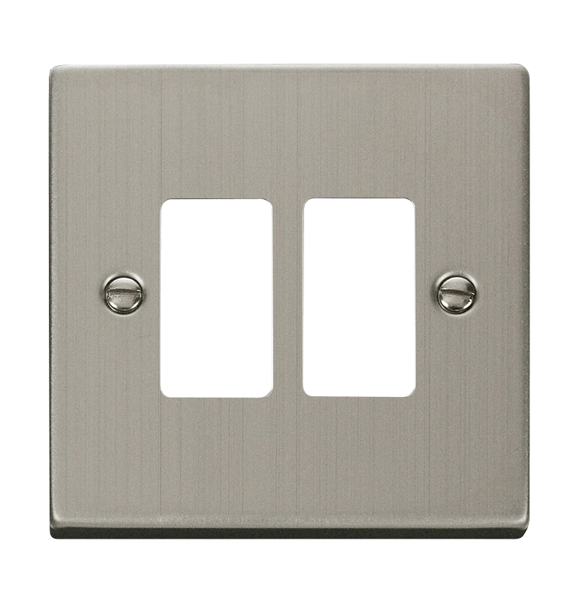 Click Deco Grid Pro 2 Gang Frontplate VPxx20402