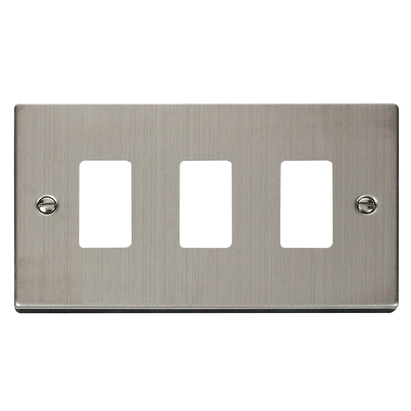 Click Deco Grid Pro 3 Gang Frontplate VPxx20403