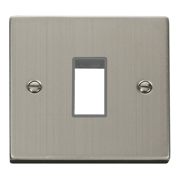 Click Deco MiniGrid 1 Gang Plate Single Aperture Grey Inserts VPxx401GY