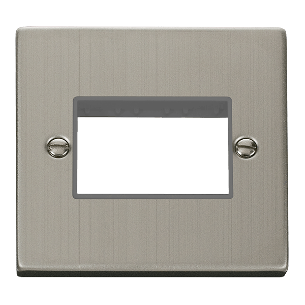 Click Deco MiniGrid 1 Gang Plate Triple Aperture Grey Inserts VPxx403GY