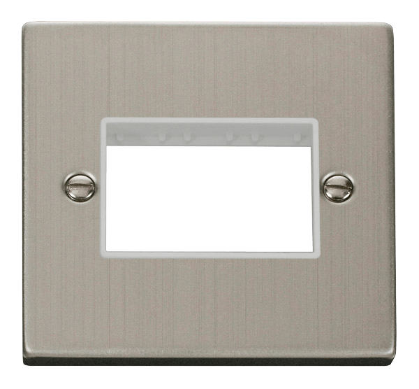 Click Deco MiniGrid 1 Gang Plate Triple Aperture White Inserts VPxx403WH