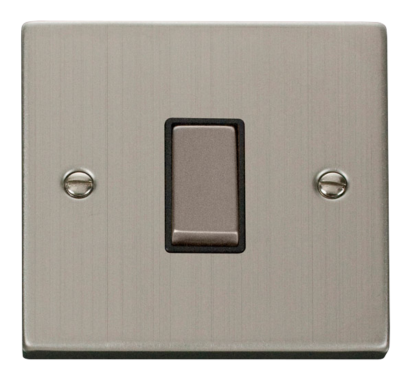 Click Deco 10AX 1 Gang 2 Way Switch Black Inserts VPxx411BK