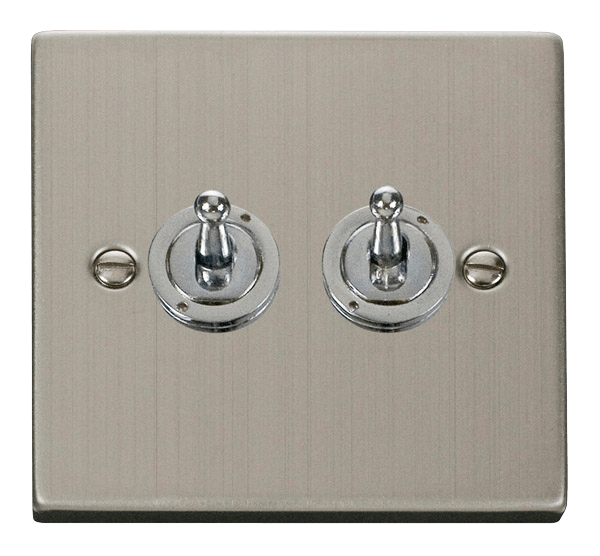 Click Deco 10AX 2 Gang 2 Way Toggle Switch VPxx422