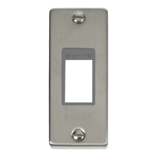 Click Deco MiniGrid 1 Gang Architrave Plate Single Aperture Grey Inserts VPxx471GY