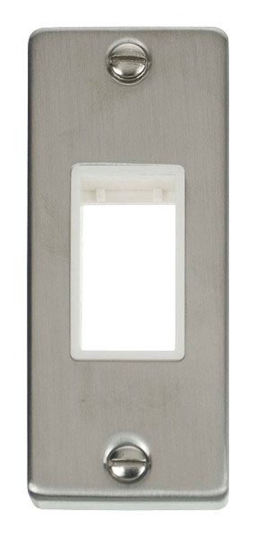 Click Deco MiniGrid 1 Gang Architrave Plate Single Aperture White Inserts VPxx471WH