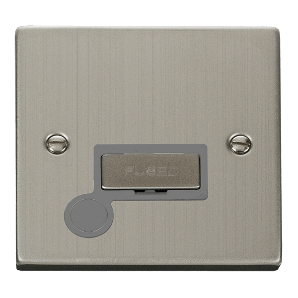 Click Deco 13A Fused Spur Connection Unit with Flex Outlet Grey Inserts VPxx550GY