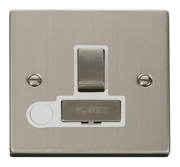 Click Deco 13A Switched Fused Spur Connection Unit with Flex Outlet White Inserts VPxx551WH