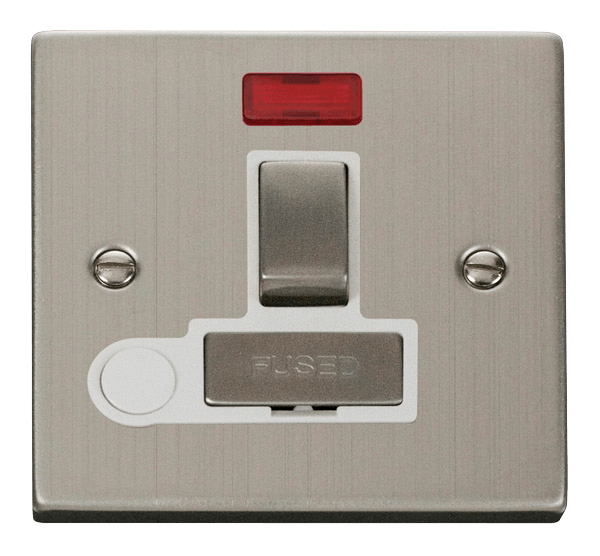 Click Deco 13A Switched Fused Spur Connection Unit with Neon & Flex Outlet White Inserts VPxx552WH