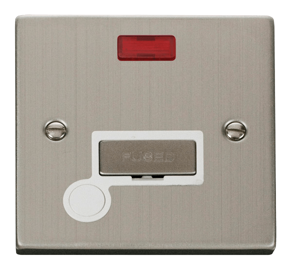 Click Deco 13A Fused Spur Connection Unit with Neon & Flex Outlet White Inserts VPxx553WH