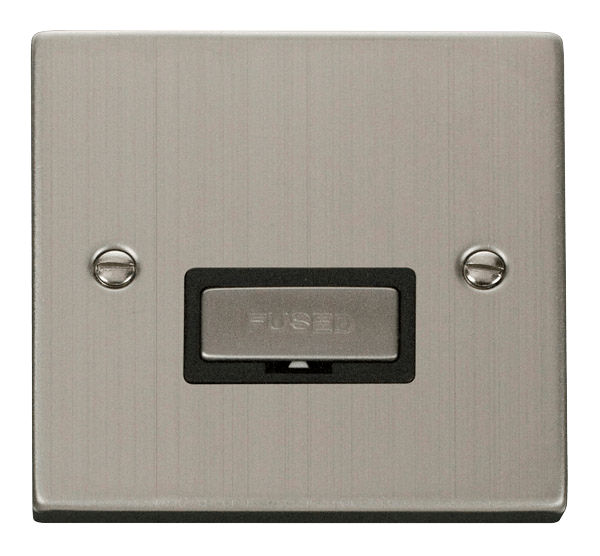 Click Deco 13A Fused Spur Connection Unit Black Inserts VPxx750BK