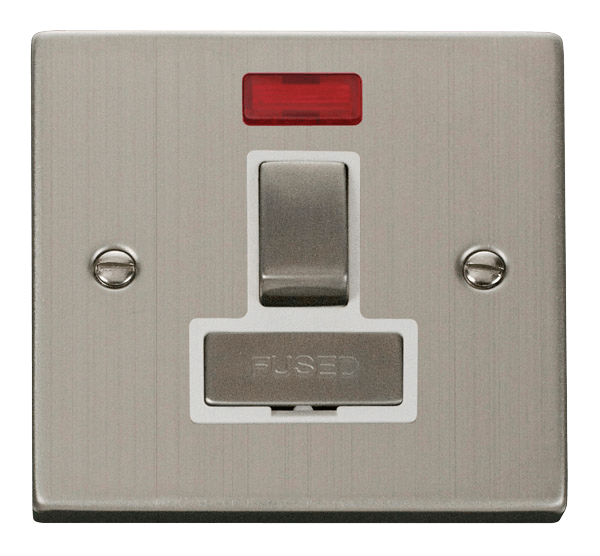 Click Deco 13A Switched Fused Spur Connection Unit with Neon White Inserts VPxx752WH