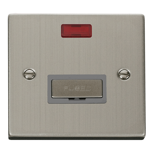 Click Deco 13A Fused Spur Connection Unit with Neon Grey Inserts VPxx753GY