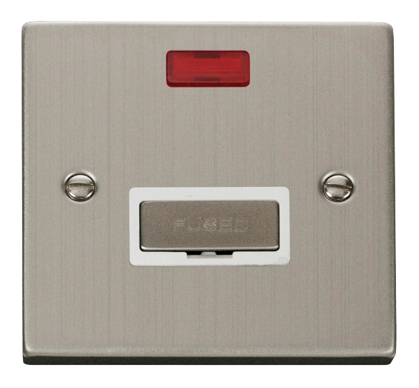 Click Deco 13A Fused Spur Connection Unit with Neon White Inserts VPxx753WH