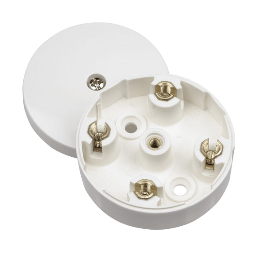 Click Essentials 20A 58mm 4 Terminal Selective Entry Junction Box White WA074