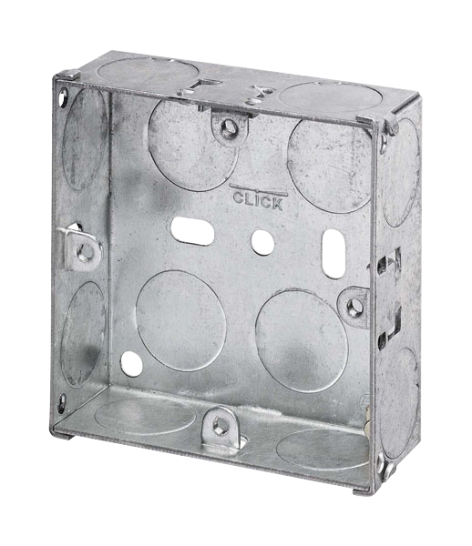 Click Essentials 1 Gang 25mm Metal Back Box WA093