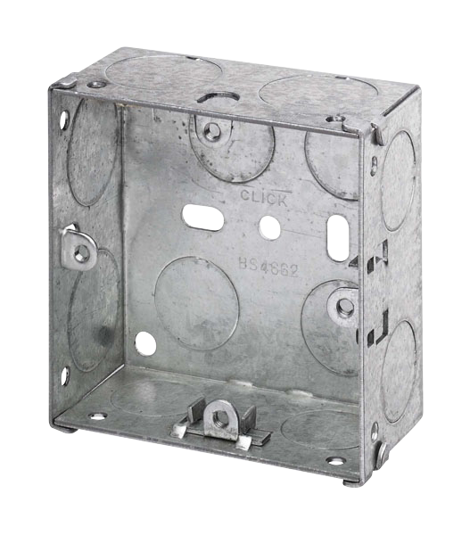 Click Essentials 1 Gang 35mm Metal Back Box WA095