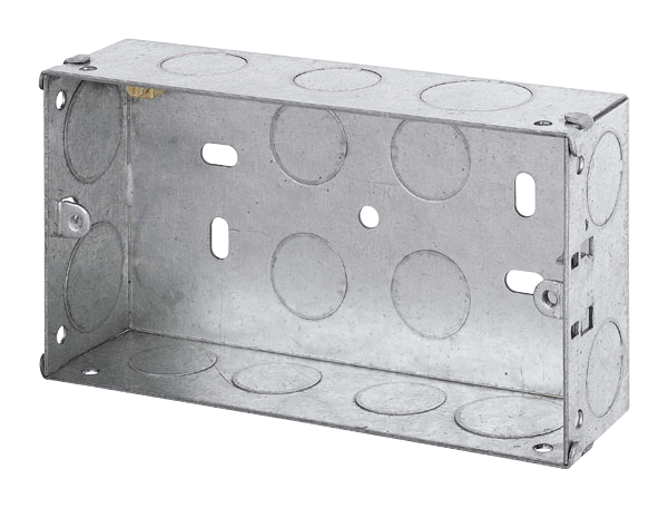 Click Essentials 2 Gang 35mm Metal Back Box WA096