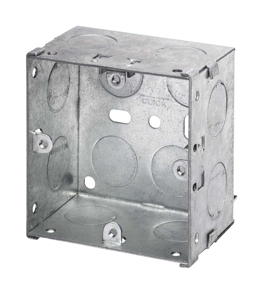 Click Essentials 1 Gang 47mm Metal Back Box WA097