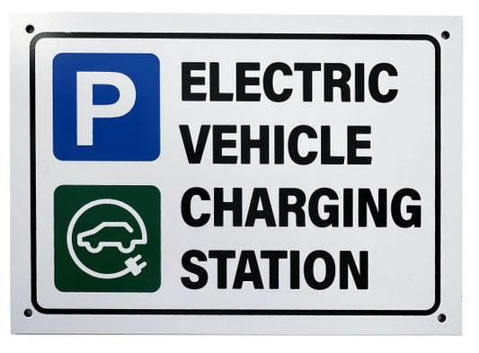 Aluminium A5 Electric Vehicle Charging Station Sign WLEVC