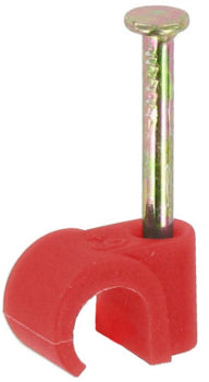 7mm Round Red G-RAFF Cable Clip 100 Box