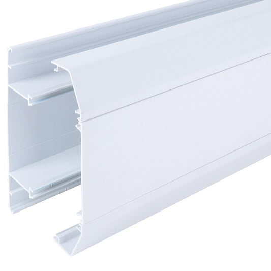 Bendex 167mm x 50mm 3 Compartment Dado Trunking 3 Metre Length XT1CWH