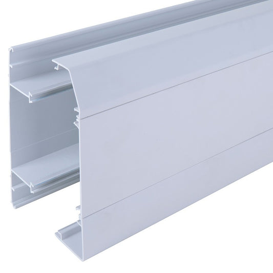 Bendex 167mm x 50mm 3 Compartment Skirting Trunking 3 Metre Length XT2CWH