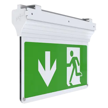 Ansell Eagle 3-In-1 Exit Sign Maintained / Non-Maintained Emergency Silver AE3LED/3M/SI