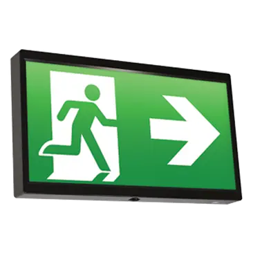 Ansell EndLED Lithium Exit Sign Maintained / Non-Maintained DALI Self Test Emergency Black AENLED/LI/3M/DA/B