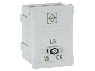 Lewden 100A 5 Way Single Pole Grey Terminal Block DT1005GY