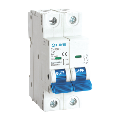 Live Electrical 80A 3 Pole C Curve 6kA MCB CH380C