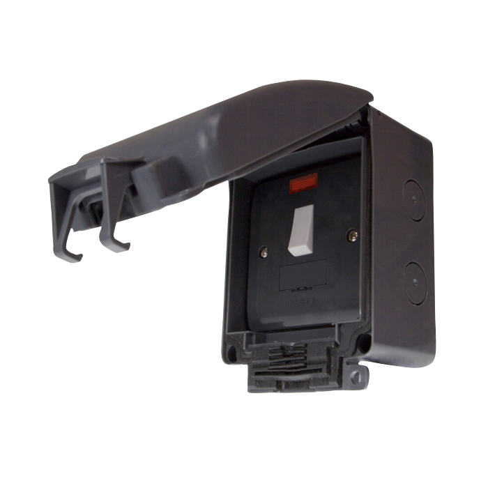 Click Essentials Aquip66 IP66 Weatherproof Switched Fused Spur Connection Unit with Neon OA652AG