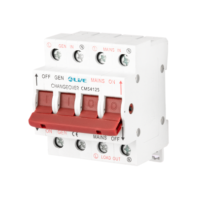 Live Electrical 4 Pole 125A Changeover Main Switch CMS4125