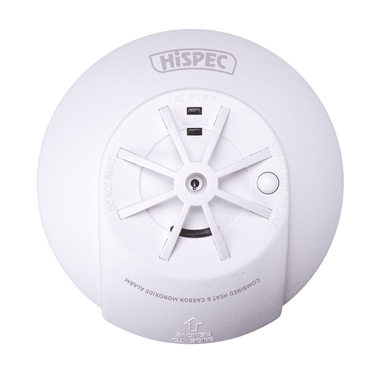 Hispec RF COMBO Fast Fix Mains Heat & CO Detector with 10yr Rechargeable Lithium Battery Backup HSSA/HCO/RF10-PRO