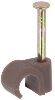 7mm Round Brown G-RAFF Cable Clip 100 Box