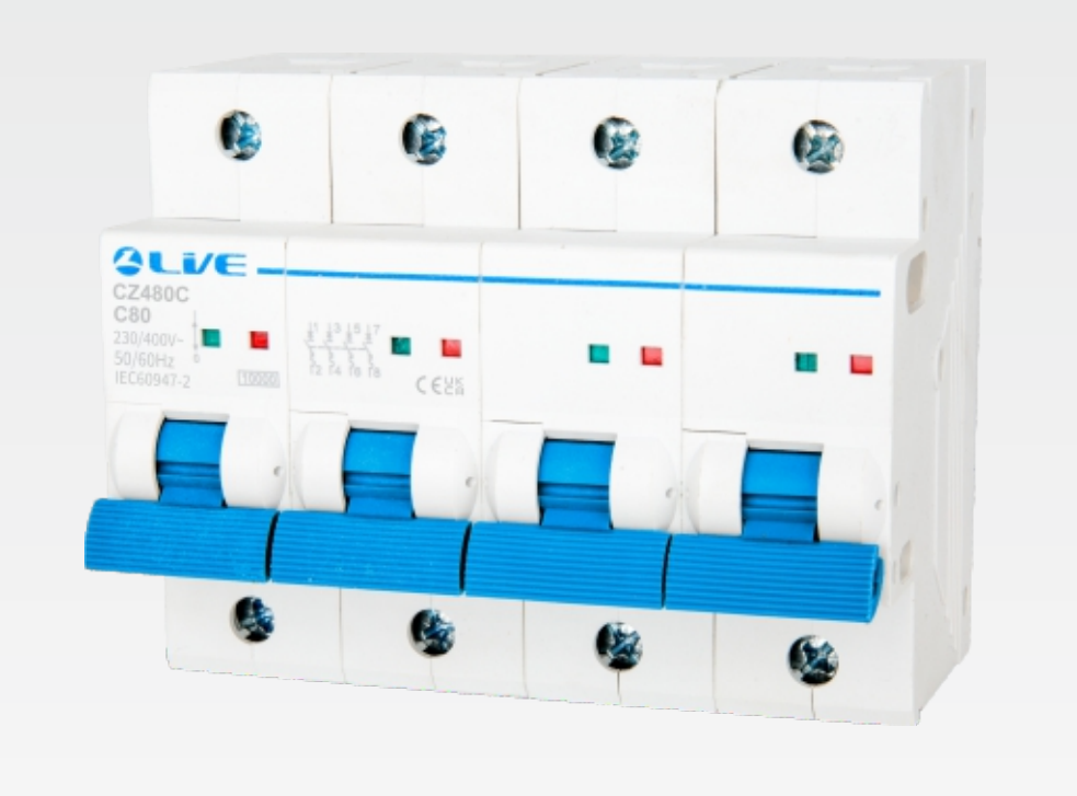 Live Electrical 125A 4 Pole B Curve 10kA MCB CZ4125B