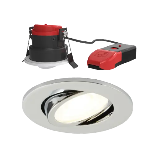 Ansell Prism Pro Fire Rated Gimbal CCT Dual Wattage LED Downlight APRIPG/1/xx