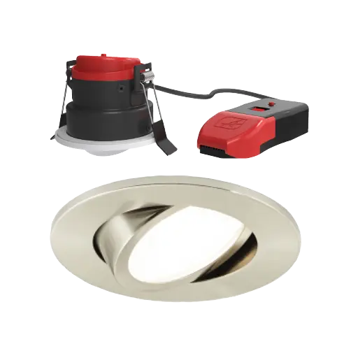 Ansell Prism Pro Fire Rated Gimbal CCT Dual Wattage LED Downlight APRIPG/1/xx