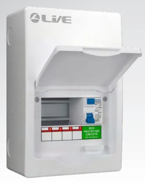 Live Electrical 4 Way (2 Free) Metal Consumer Unit with 80A Type A 30mA RCD LSMC04-RC80
