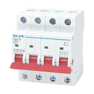Live Electrical 4 Pole 100A Main Switch MS4100