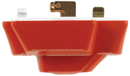 Hager Klik 6A 4 Pin Plug Red P64AX/R