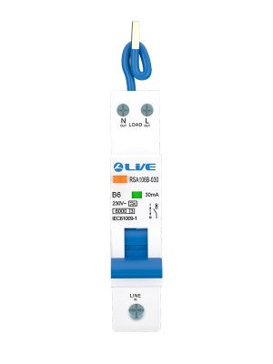 Live Electrical 16A 30mA Type A 1 Pole 6kA B Curve RCBO RSA116B-030