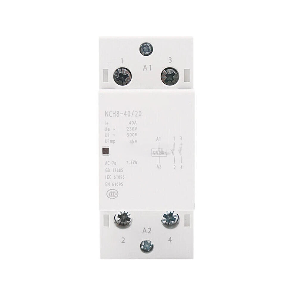 Chint 40A 230V 2 Pole 2 N/O Modular Contactor NCH8-40/20-230V
